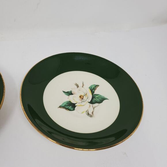Homer Laughlin Lifetime China Co. Jaderose Saucers - Lot of 2 6" Across - Picture 3 of 5
